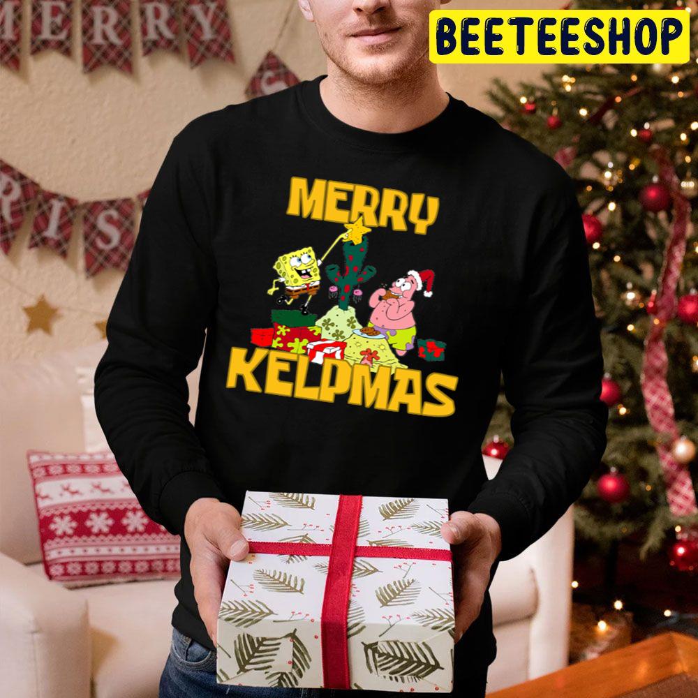 Merry Kelpmas Spongebob And Patrick Star Christmas Trending Unisex Hoodie Merry Kelpmas Spongebob And Patrick Star Christmas Trending Unisex Hoodie