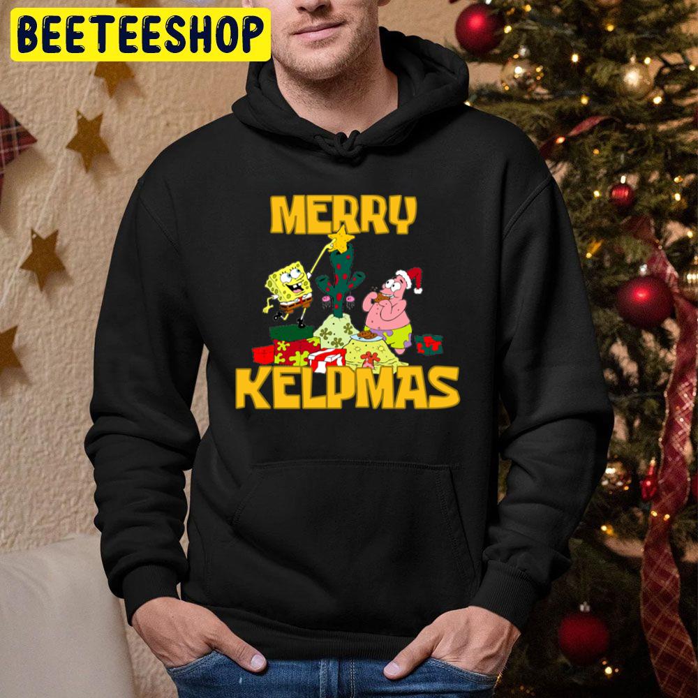 Merry Kelpmas Spongebob And Patrick Star Christmas Trending Unisex Hoodie Merry Kelpmas Spongebob And Patrick Star Christmas Trending Unisex Hoodie