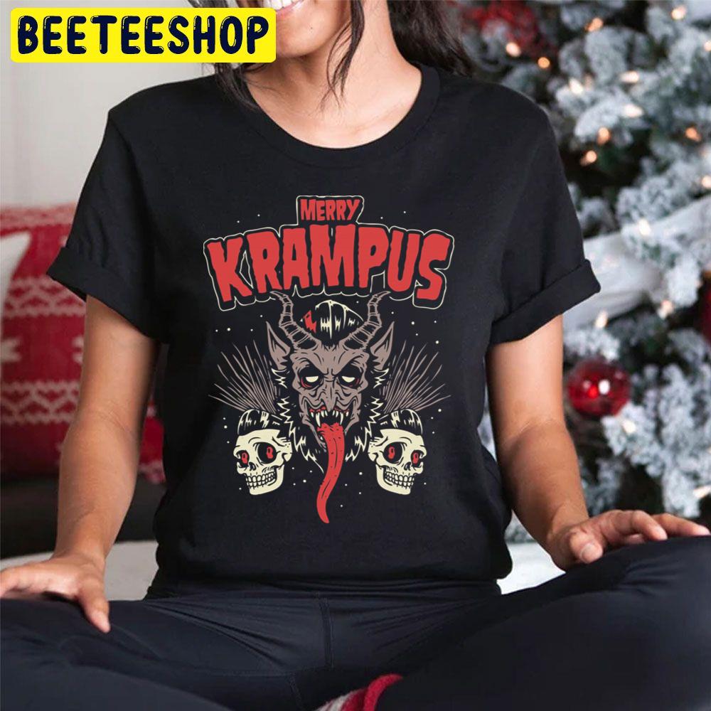 Merry Krampus Christmas Psychobilly Horror Trending Unisex Hoodie Merry Krampus Christmas Psychobilly Horror Trending Unisex Hoodie