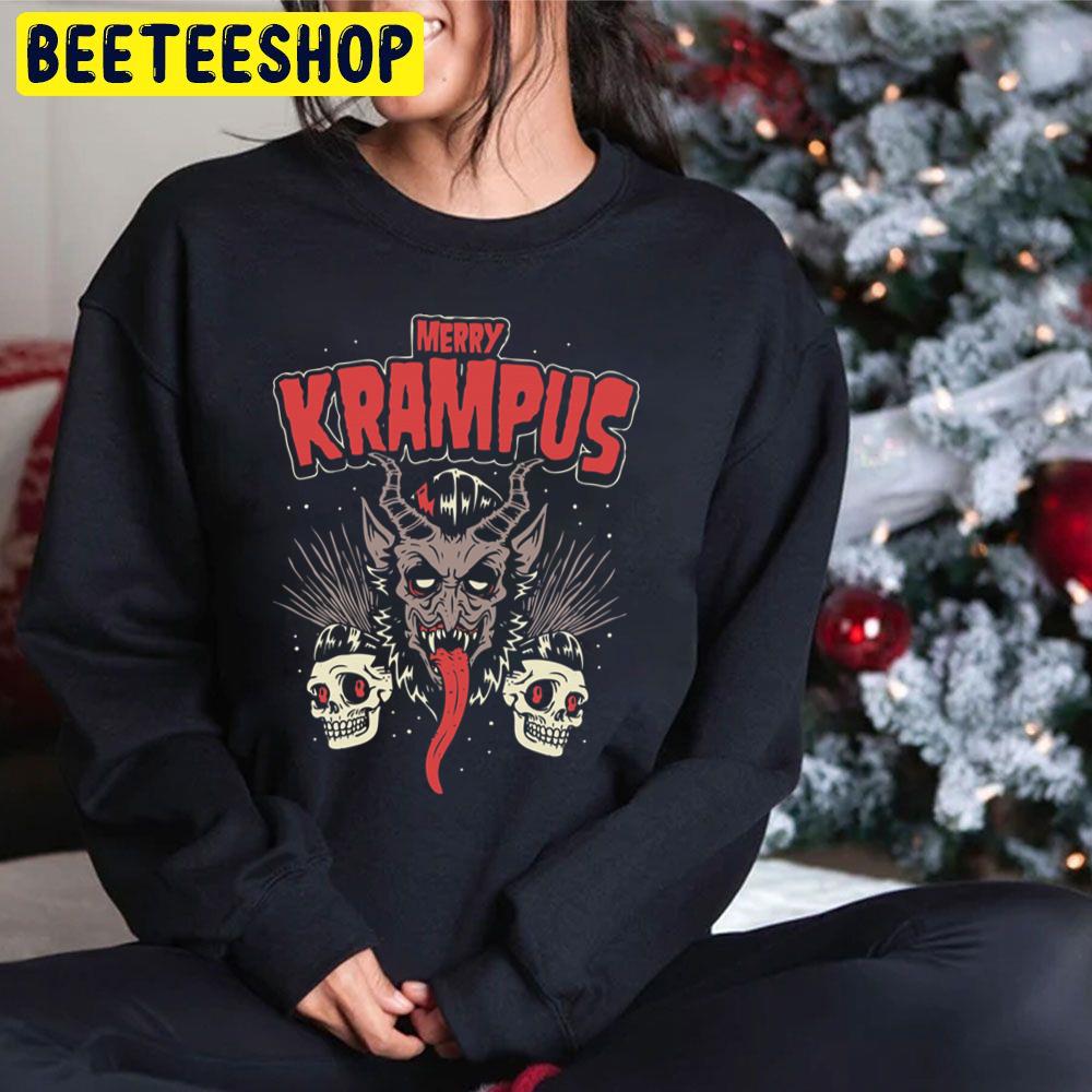 Merry Krampus Christmas Psychobilly Horror Trending Unisex Hoodie Merry Krampus Christmas Psychobilly Horror Trending Unisex Hoodie