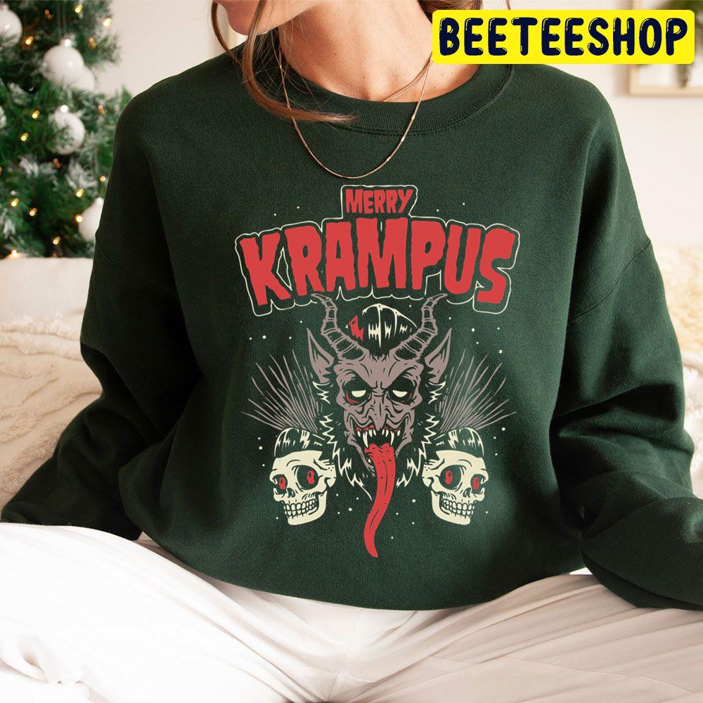 Merry Krampus Christmas Psychobilly Horror Trending Unisex Hoodie Merry Krampus Christmas Psychobilly Horror Trending Unisex Hoodie