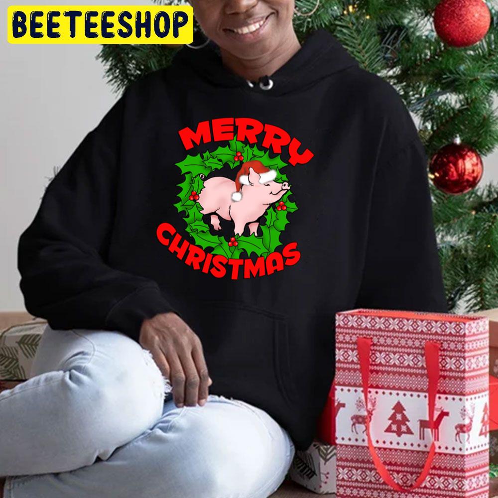 Merry Piggy Christmas Trending Unisex Hoodie Merry Piggy Christmas Trending Unisex Hoodie