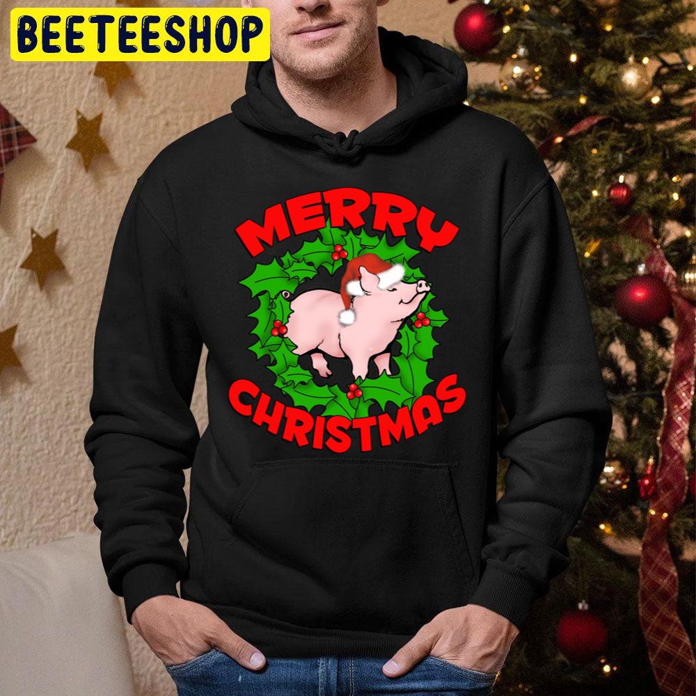 Merry Piggy Christmas Trending Unisex Hoodie Merry Piggy Christmas Trending Unisex Hoodie