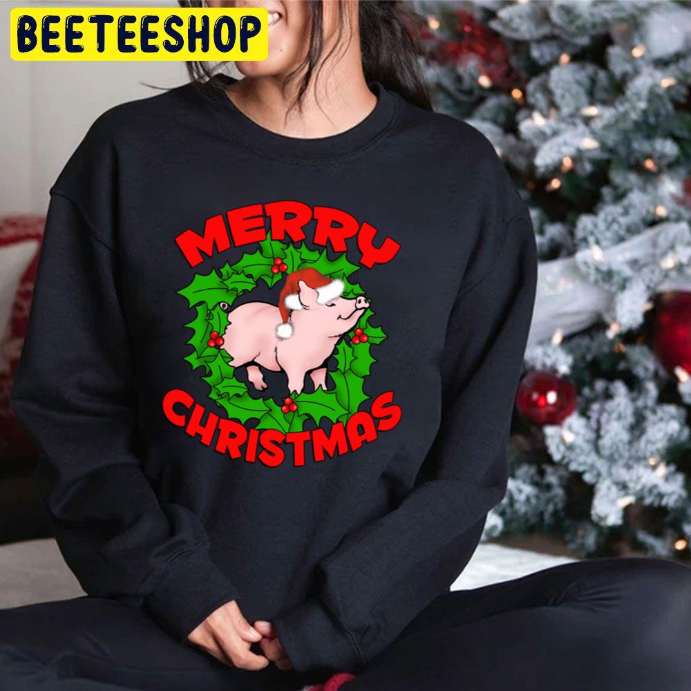 Merry Piggy Christmas Trending Unisex Hoodie Merry Piggy Christmas Trending Unisex Hoodie