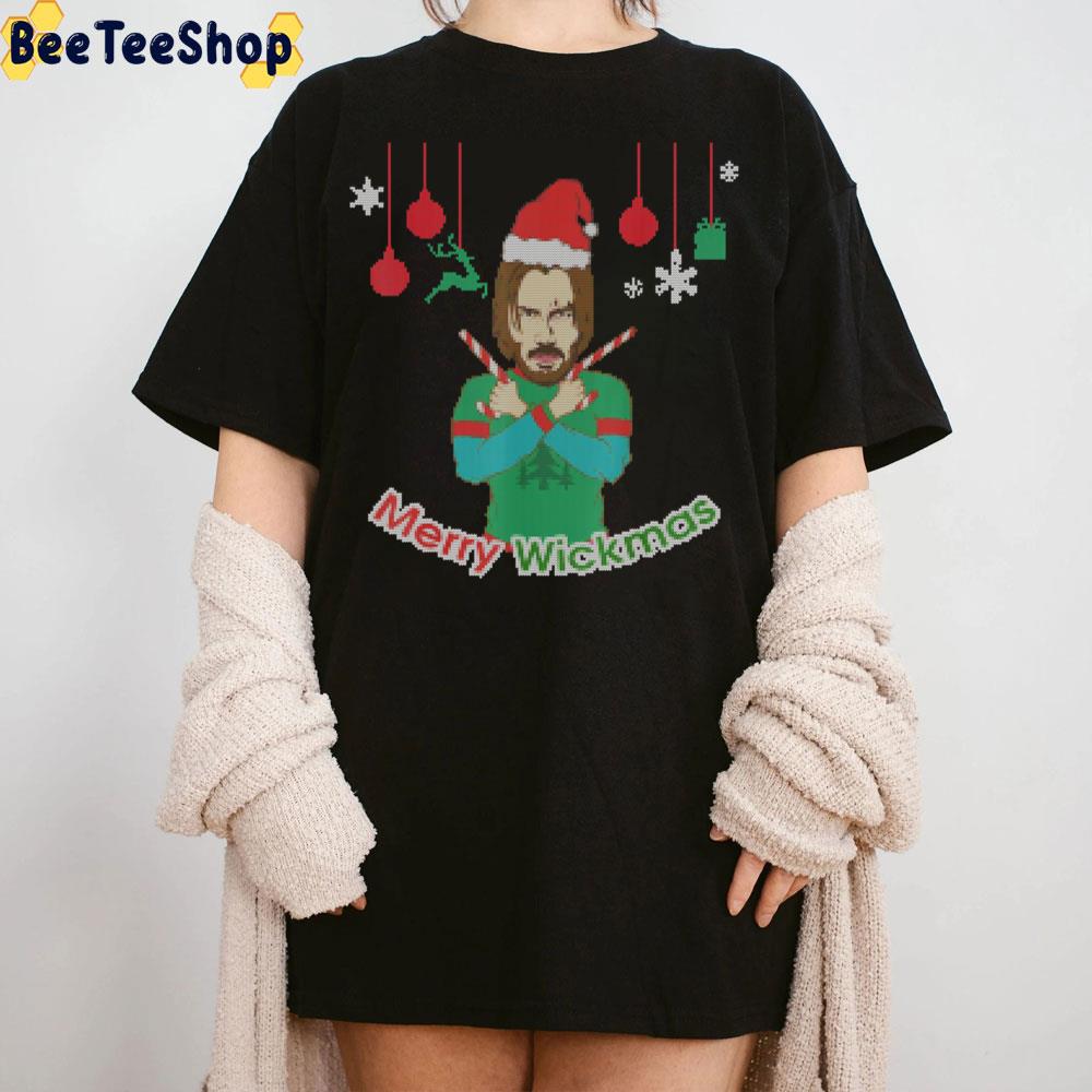 Merry Wickmas John Wick Present Christmas X-Mas Trending Unisex Sweatshirt Merry Wickmas John Wick Present Christmas X-Mas Trending Unisex Sweatshirt