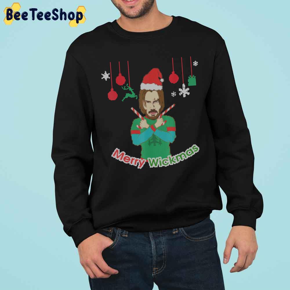 Merry Wickmas John Wick Present Christmas X-Mas Trending Unisex Sweatshirt Merry Wickmas John Wick Present Christmas X-Mas Trending Unisex Sweatshirt