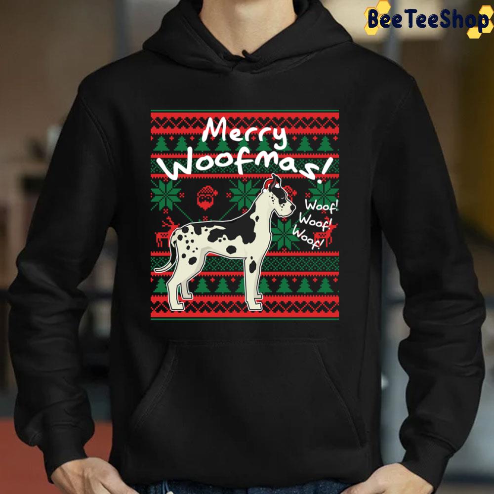 Merry Woofmas Great Dane Knit Pattern Trending Unisex Sweatshirt Merry Woofmas Great Dane Knit Pattern Trending Unisex Sweatshirt
