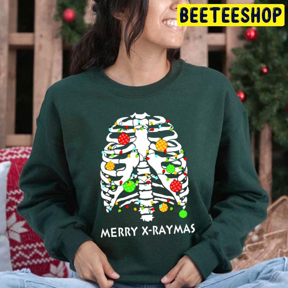 Merry X Raymas Christmas Skeleton Trending Unisex Hoodie Merry X Raymas Christmas Skeleton Trending Unisex Hoodie