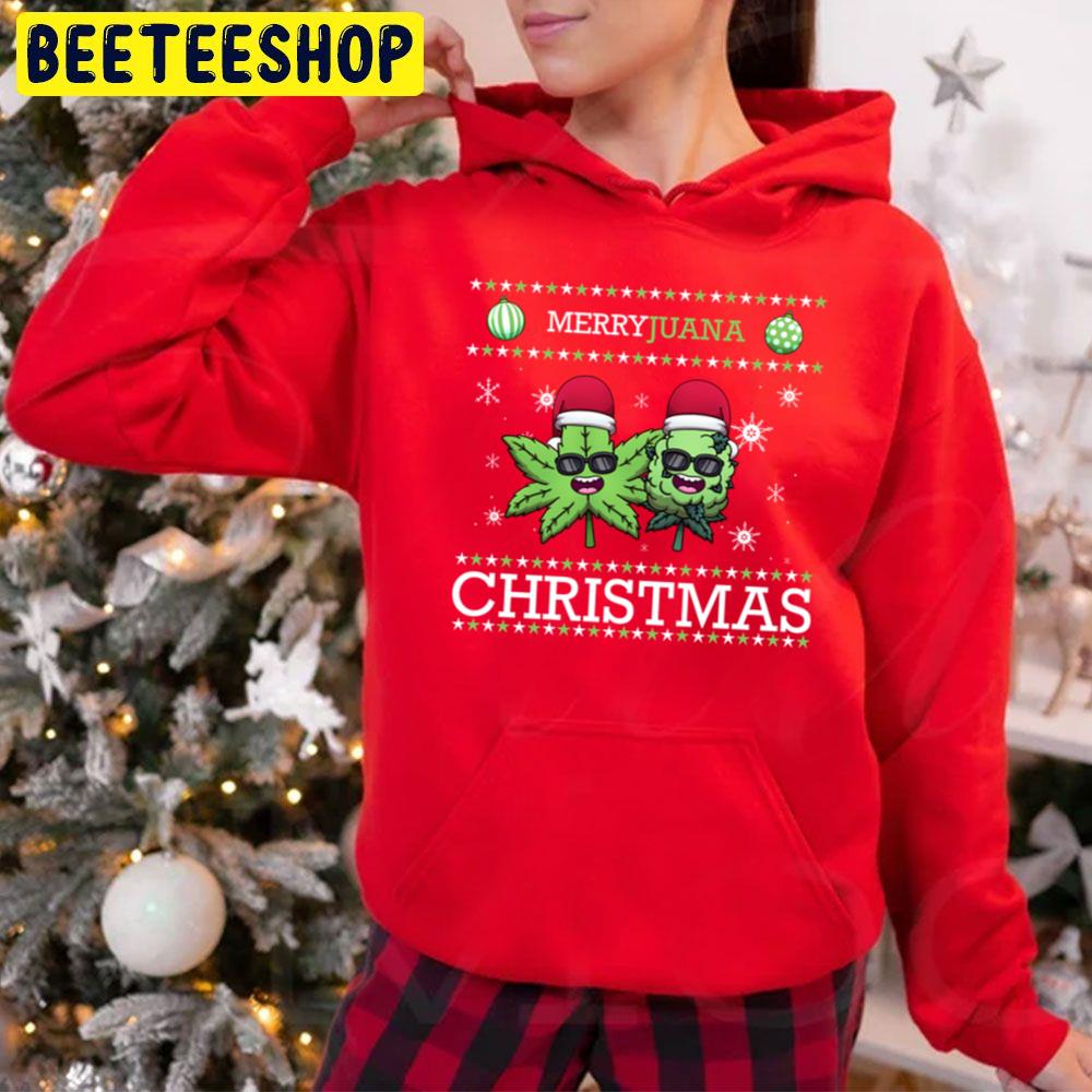 Merryjuana Christmas Funny Weed Trending Unisex Hoodie Merryjuana Christmas Funny Weed Trending Unisex Hoodie
