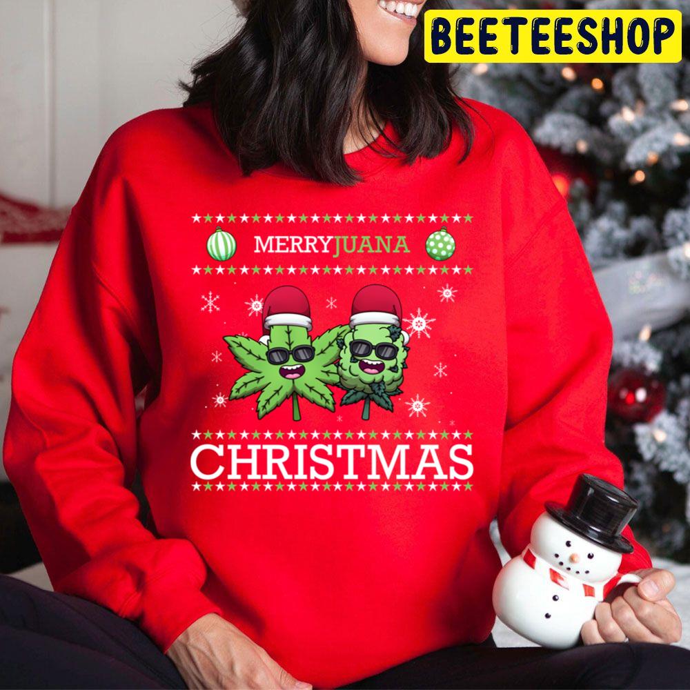 Merryjuana Christmas Funny Weed Trending Unisex Hoodie Merryjuana Christmas Funny Weed Trending Unisex Hoodie