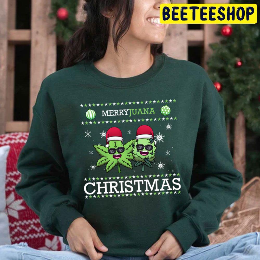 Merryjuana Christmas Funny Weed Trending Unisex Hoodie Merryjuana Christmas Funny Weed Trending Unisex Hoodie
