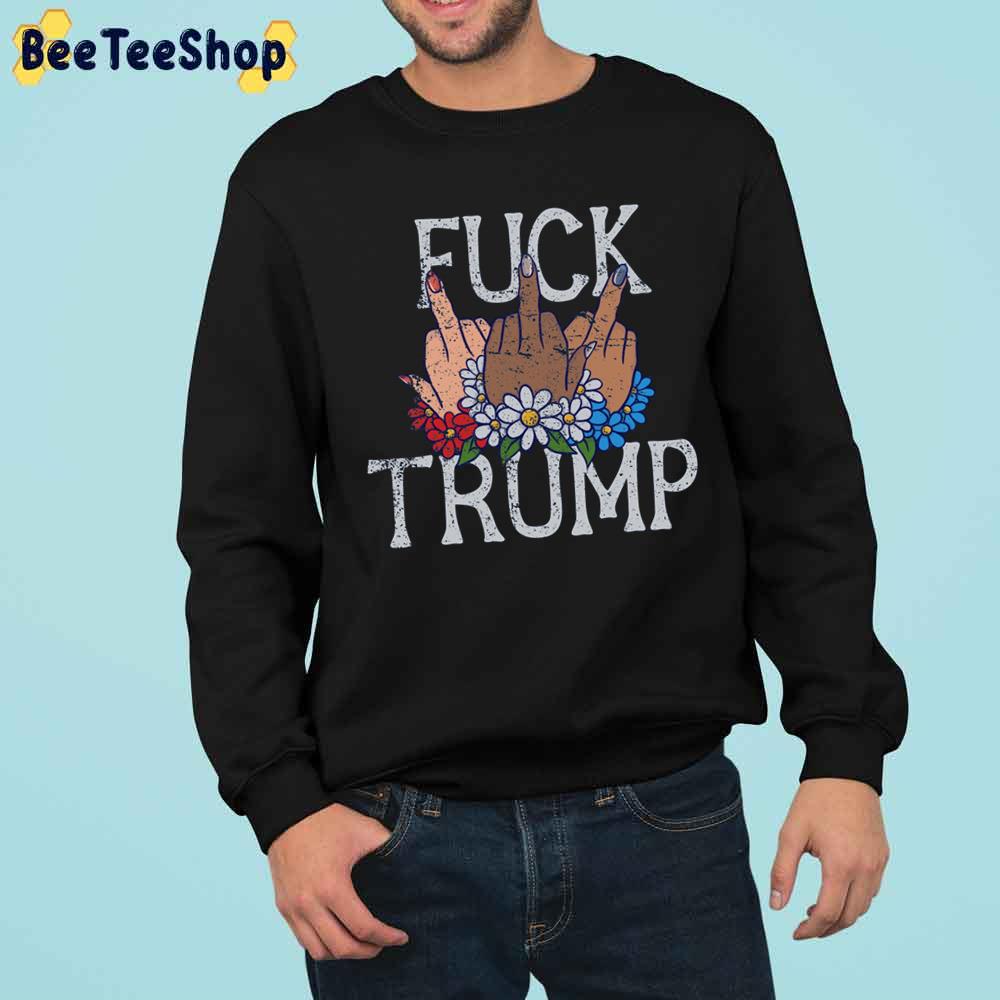 Middle Finger Fuck Trump Trending Unisex Sweatshirt Middle Finger Fuck Trump Trending Unisex Sweatshirt