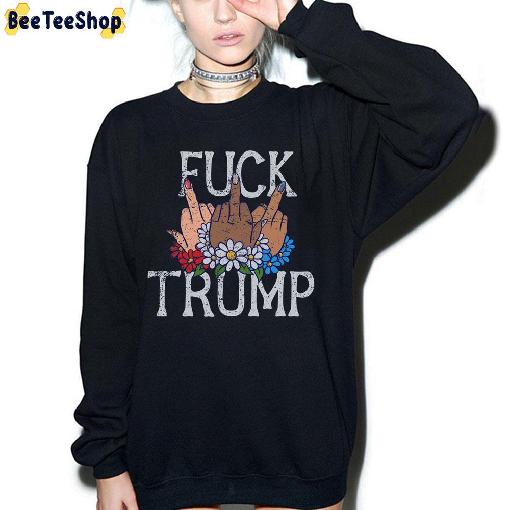 Middle Finger Fuck Trump Trending Unisex Sweatshirt Middle Finger Fuck Trump Trending Unisex Sweatshirt