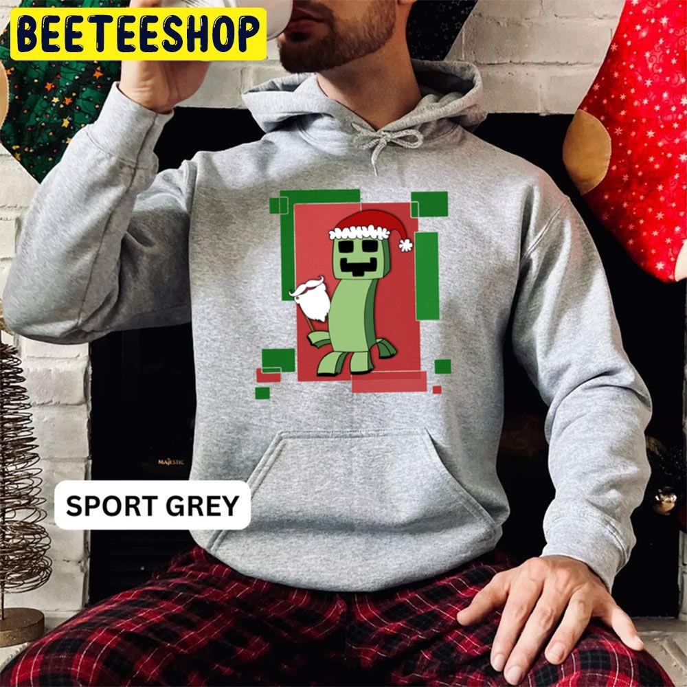 Minecraft Christmas Creeper In Disguise Trending Unisex Hoodie Minecraft Christmas Creeper In Disguise Trending Unisex Hoodie