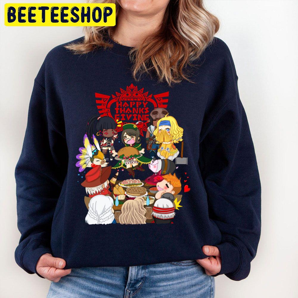Monster Hunter Thanksgiving Trending Unisex Sweatshirt Monster Hunter Thanksgiving Trending Unisex Sweatshirt