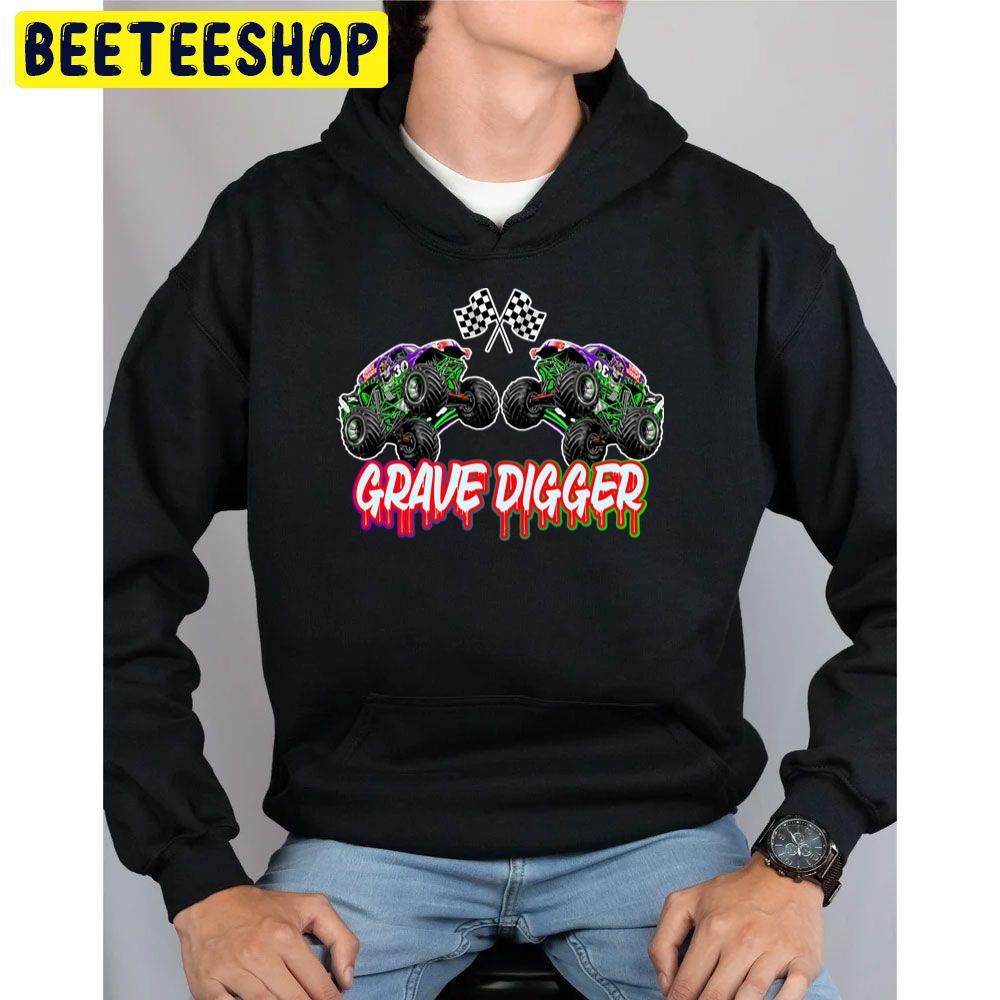 Monster Jam Grave Digger Monster Truck Fanart Ideas Racin Flag Trending Unisex Hoodie Monster Jam Grave Digger Monster Truck Fanart Ideas Racin Flag Trending Unisex Hoodie