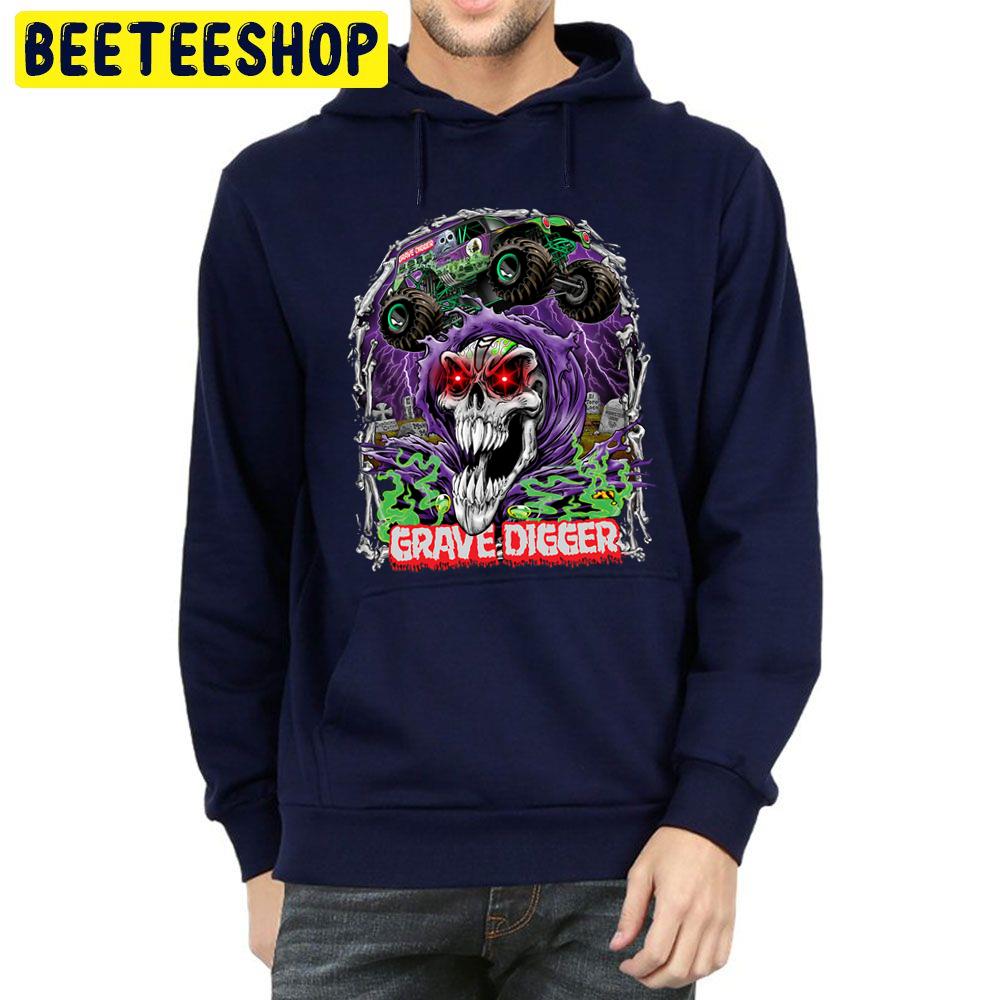 Monster Jam Grave Digger Monster Truck Scary Fans Art Trending Unisex Hoodie Monster Jam Grave Digger Monster Truck Scary Fans Art Trending Unisex Hoodie