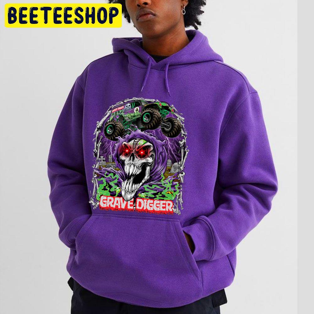 Monster Jam Grave Digger Monster Truck Scary Fans Art Trending Unisex Hoodie Monster Jam Grave Digger Monster Truck Scary Fans Art Trending Unisex Hoodie