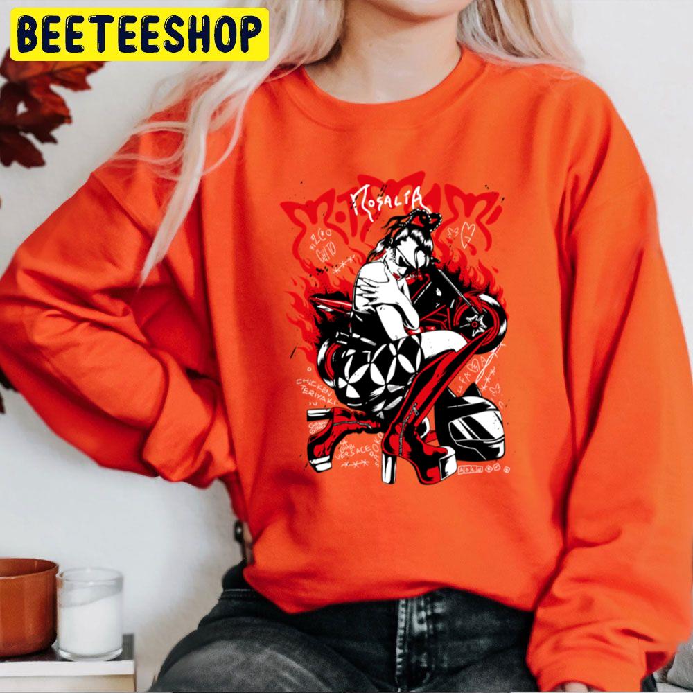 Motomami Black Red Rosalía Trending Unisex Sweatshirt Motomami Black Red Rosalía Trending Unisex Sweatshirt