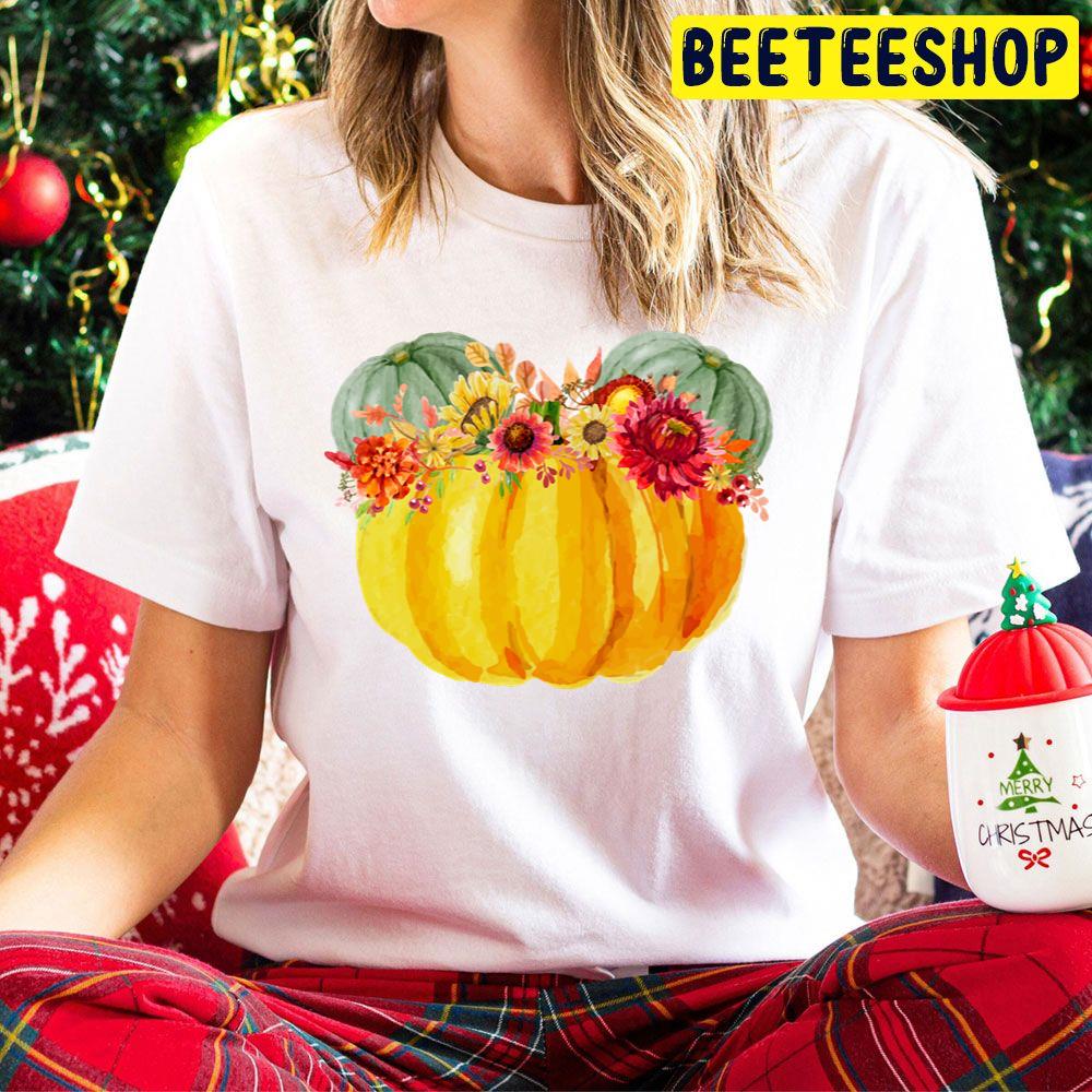Mouse Pumpkin With Floral Crown Trending Unisex Hoodie Mouse Pumpkin With Floral Crown Trending Unisex Hoodie
