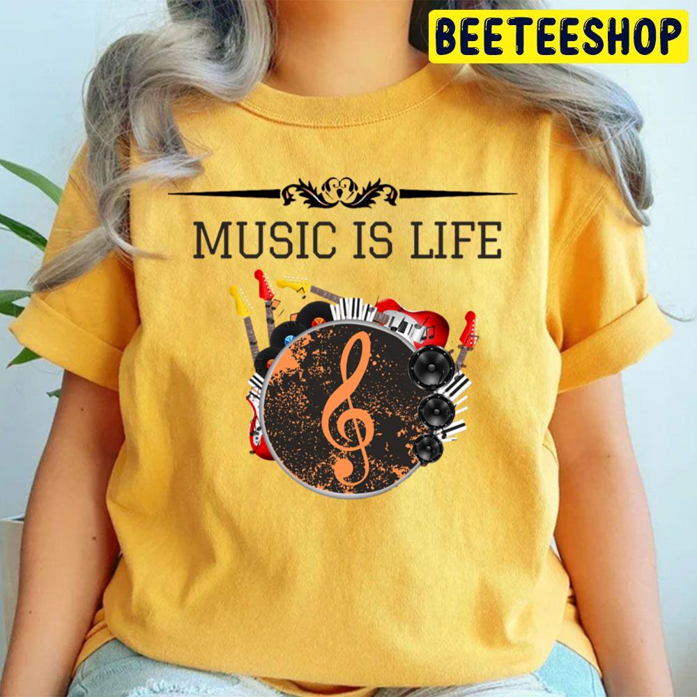 Music Multicolors And Simple Design Art Trending Unisex T Shirt Music Multicolors And Simple Design Art Trending Unisex T Shirt