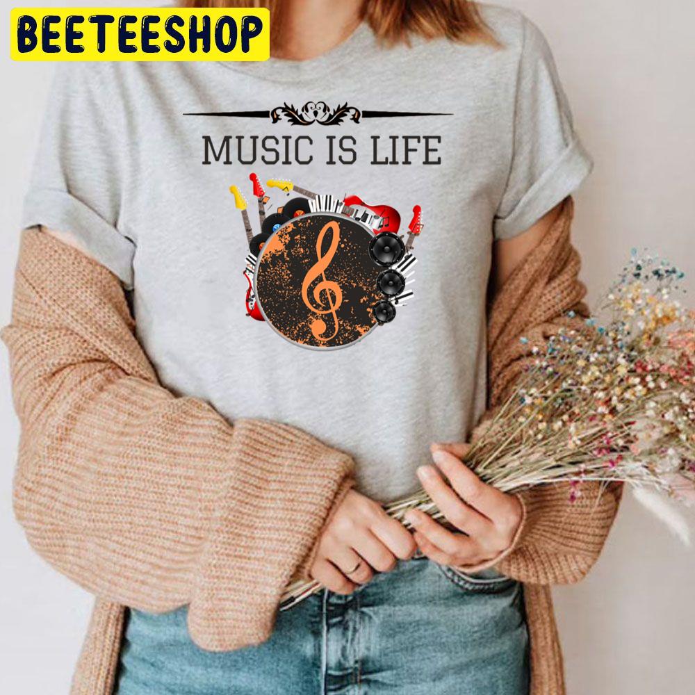 Music Multicolors And Simple Design Art Trending Unisex T Shirt Music Multicolors And Simple Design Art Trending Unisex T Shirt