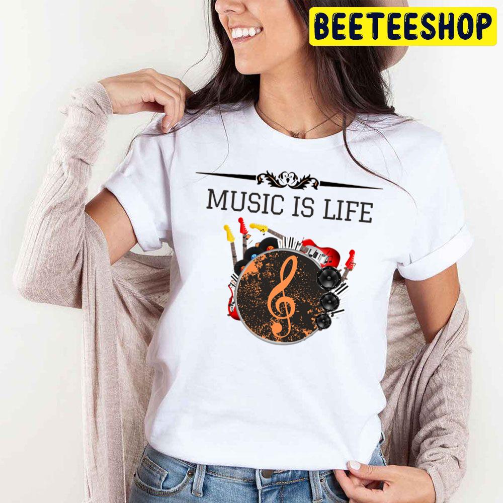 Music Multicolors And Simple Design Art Trending Unisex T Shirt Music Multicolors And Simple Design Art Trending Unisex T Shirt