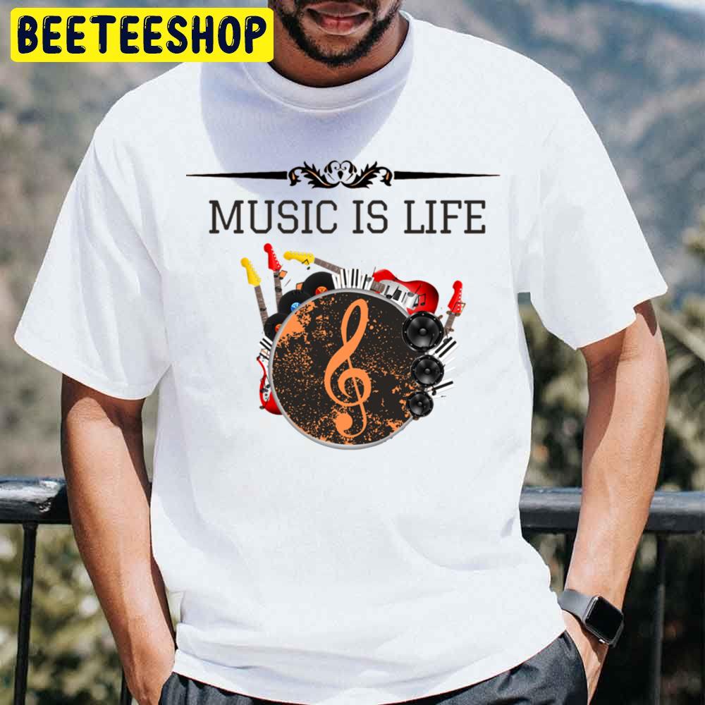 Music Multicolors And Simple Design Art Trending Unisex T Shirt Music Multicolors And Simple Design Art Trending Unisex T Shirt