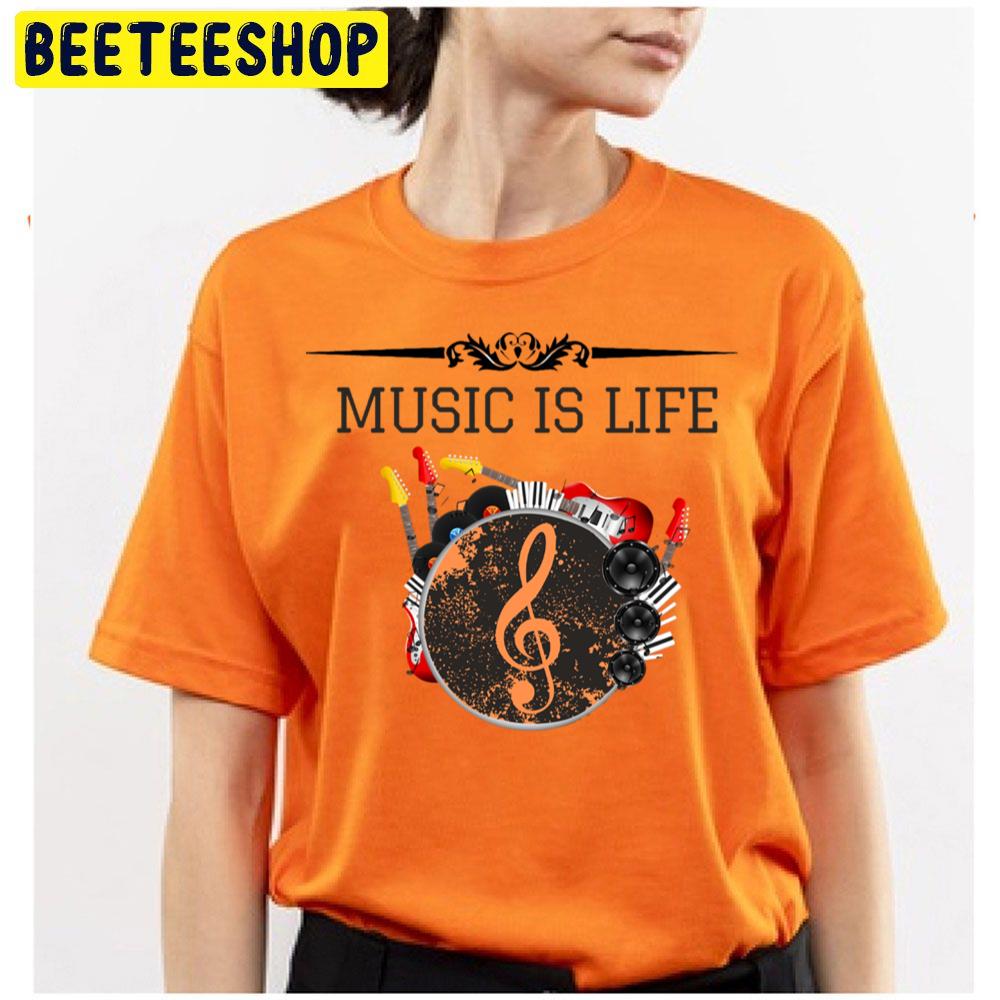 Music Multicolors And Simple Design Art Trending Unisex T Shirt Music Multicolors And Simple Design Art Trending Unisex T Shirt