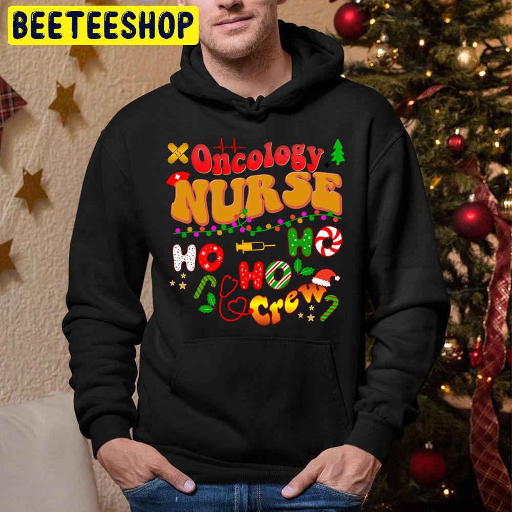 Oncology Nurse Christmas Ho Ho Ho Crew Trending Unisex Hoodie Oncology Nurse Christmas Ho Ho Ho Crew Trending Unisex Hoodie