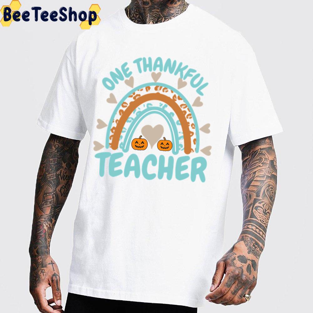 One Thankful Teacher Thanksgiving Blue Rainbow Trending Unisex Sweatshirt One Thankful Teacher Thanksgiving Blue Rainbow Trending Unisex Sweatshirt