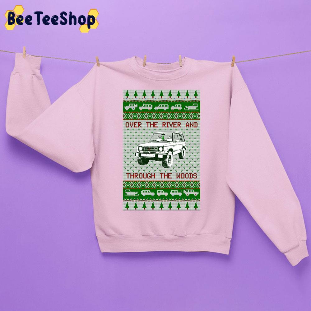 Over The River And Throung The Woods Mitsubishi Montero Pajero Christmas Knit Pattern Trending Unisex Sweatshirt Over The River And Throung The Woods Mitsubishi Montero Pajero Christmas Knit Pattern Trending Unisex Sweatshirt