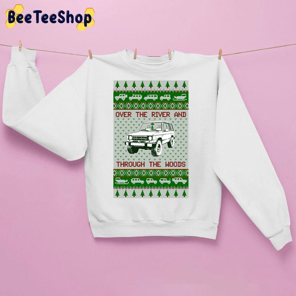 Over The River And Throung The Woods Mitsubishi Montero Pajero Christmas Knit Pattern Trending Unisex Sweatshirt Over The River And Throung The Woods Mitsubishi Montero Pajero Christmas Knit Pattern Trending Unisex Sweatshirt