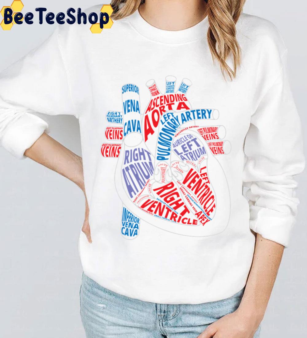 Parts Of Heart Product Anatomical Heart Trending Unisex Sweatshirt Parts Of Heart Product Anatomical Heart Trending Unisex Sweatshirt