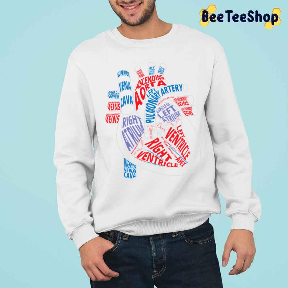 Parts Of Heart Product Anatomical Heart Trending Unisex Sweatshirt Parts Of Heart Product Anatomical Heart Trending Unisex Sweatshirt
