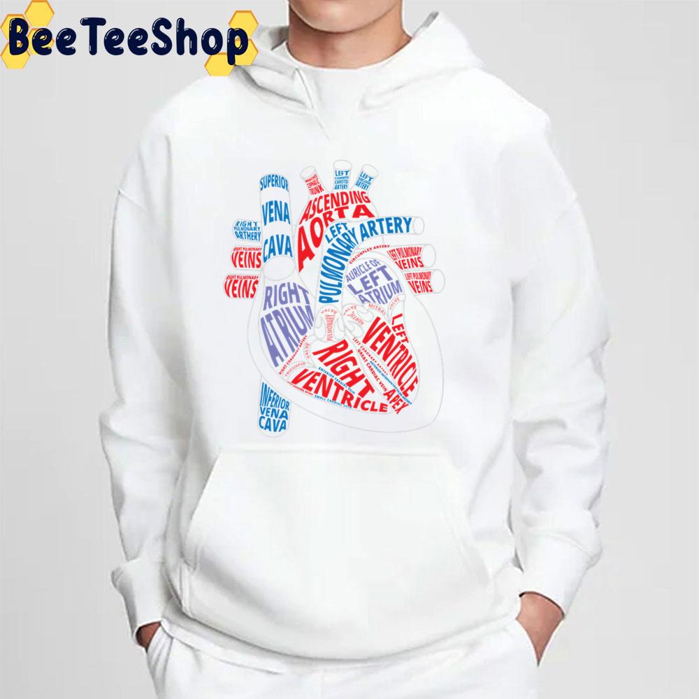 Parts Of Heart Product Anatomical Heart Trending Unisex Sweatshirt Parts Of Heart Product Anatomical Heart Trending Unisex Sweatshirt