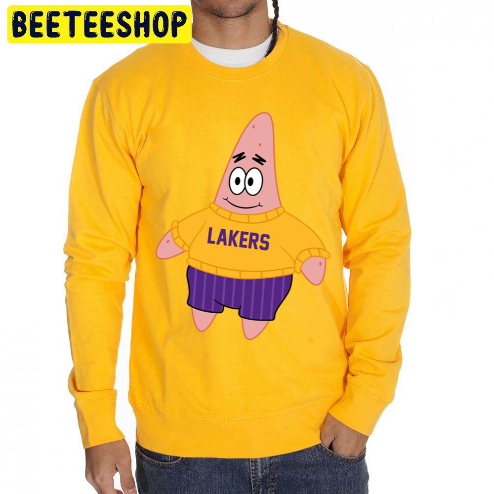 Patrick Spongebob Los Angeles Lakers Basketball Funny Trending Unisex Sweatshirt Patrick Spongebob Los Angeles Lakers Basketball Funny Trending Unisex Sweatshirt