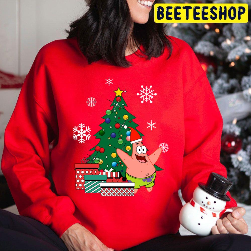 Patrick Star Around The Christmas Tree Spongebob Trending Unisex Hoodie Patrick Star Around The Christmas Tree Spongebob Trending Unisex Hoodie