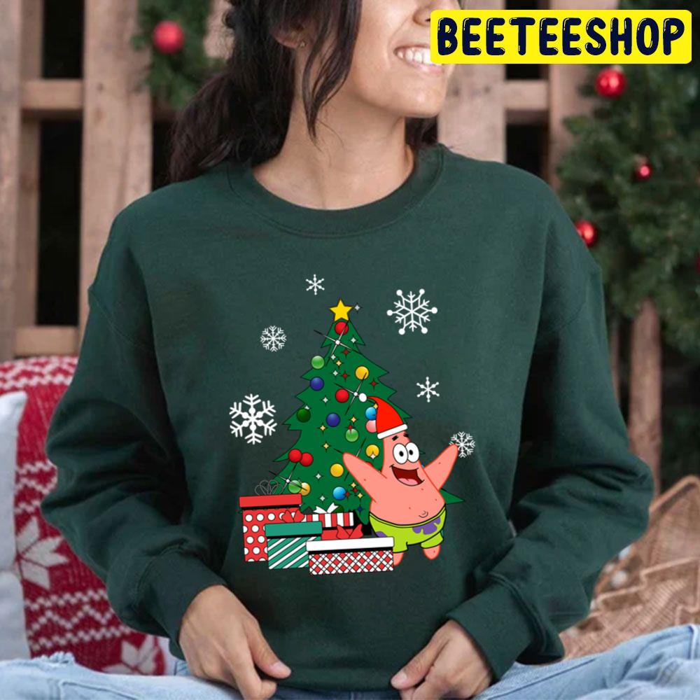 Patrick Star Around The Christmas Tree Spongebob Trending Unisex Hoodie Patrick Star Around The Christmas Tree Spongebob Trending Unisex Hoodie