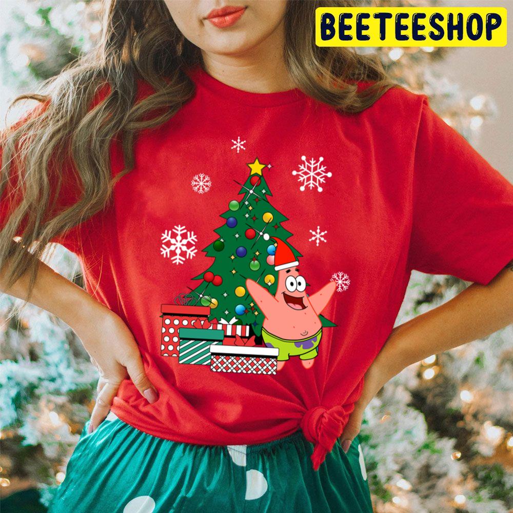 Patrick Star Around The Christmas Tree Spongebob Trending Unisex Hoodie Patrick Star Around The Christmas Tree Spongebob Trending Unisex Hoodie