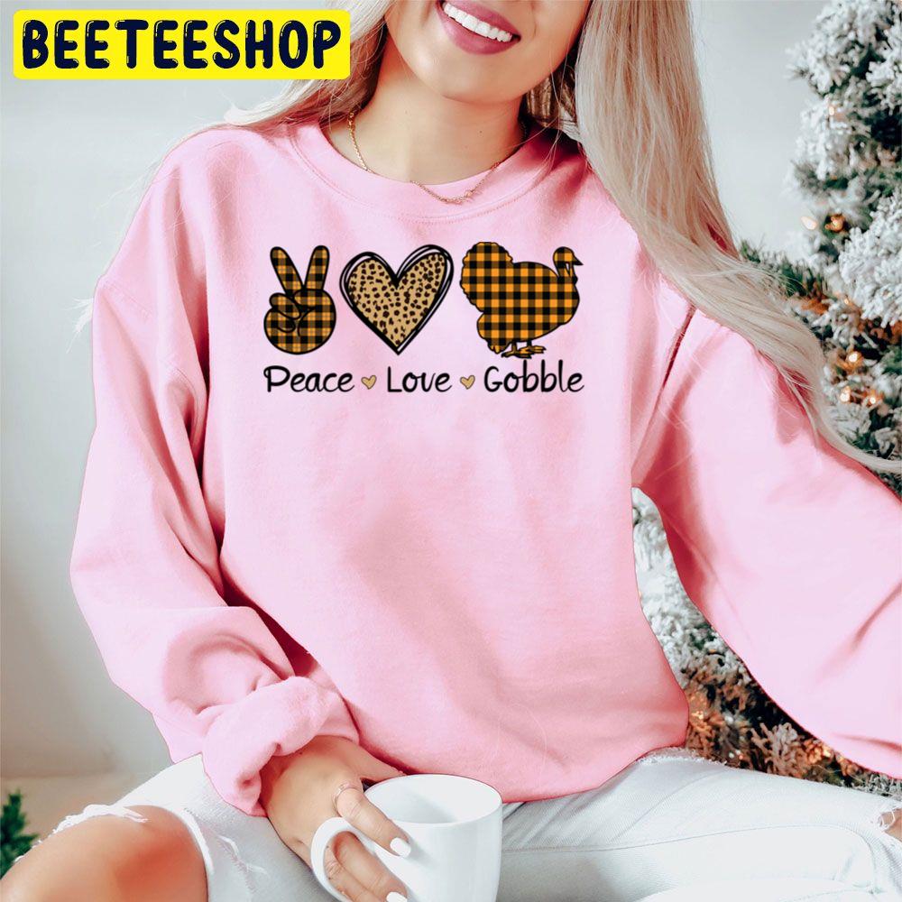 Peace Love Gobble Thanksgiving Day 2022 Trending Unisex Hoodie Peace Love Gobble Thanksgiving Day 2022 Trending Unisex Hoodie