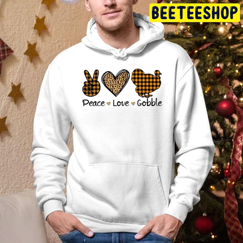 Peace Love Gobble Thanksgiving Day 2022 Trending Unisex Hoodie Peace Love Gobble Thanksgiving Day 2022 Trending Unisex Hoodie