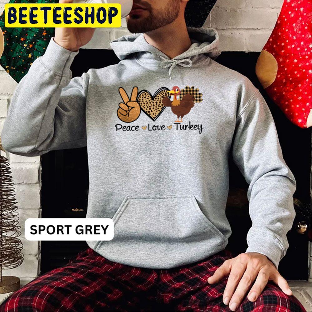 Peace Love Turkey Thanksgiving Day 2022 Trending Unisex Hoodie Peace Love Turkey Thanksgiving Day 2022 Trending Unisex Hoodie