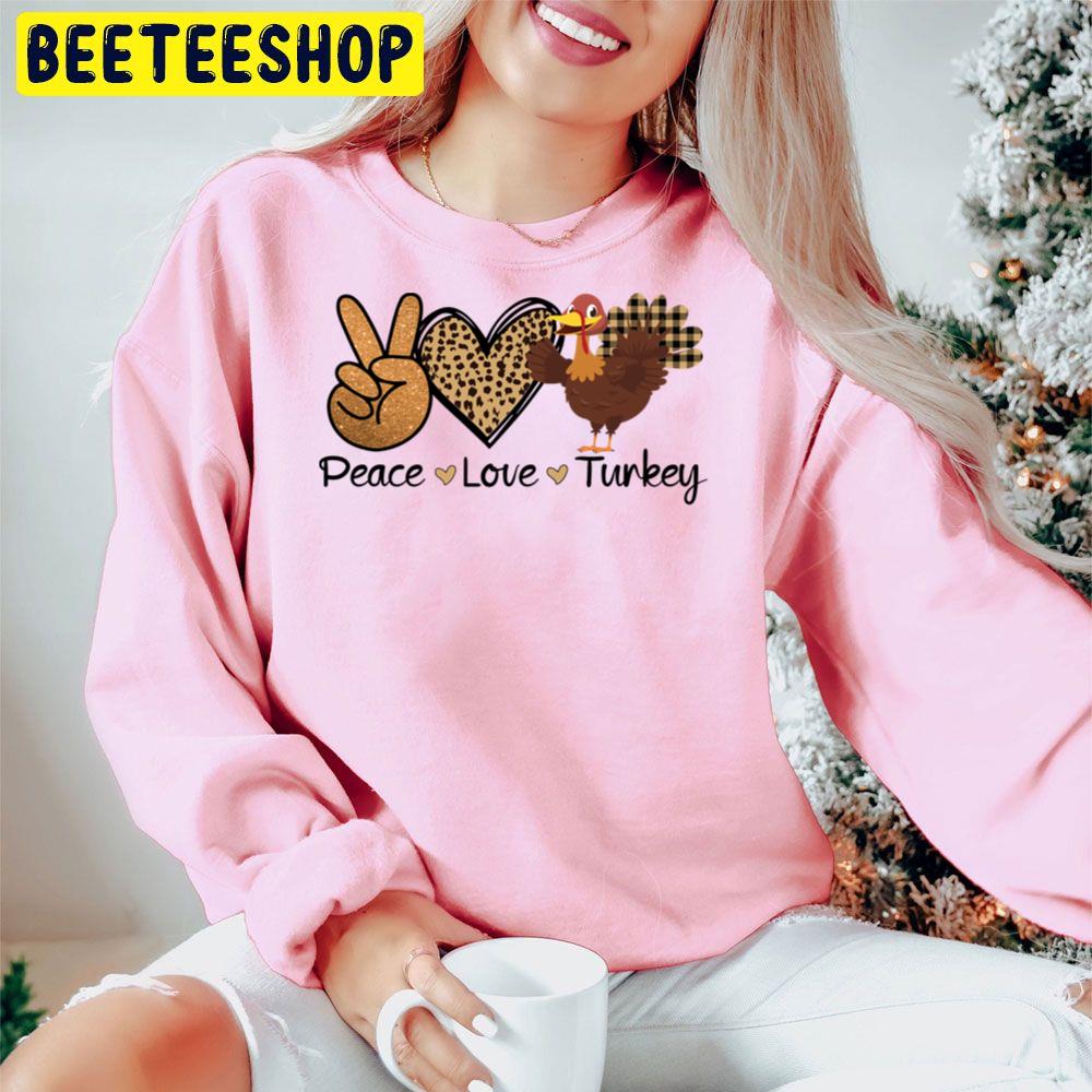 Peace Love Turkey Thanksgiving Day 2022 Trending Unisex Hoodie Peace Love Turkey Thanksgiving Day 2022 Trending Unisex Hoodie