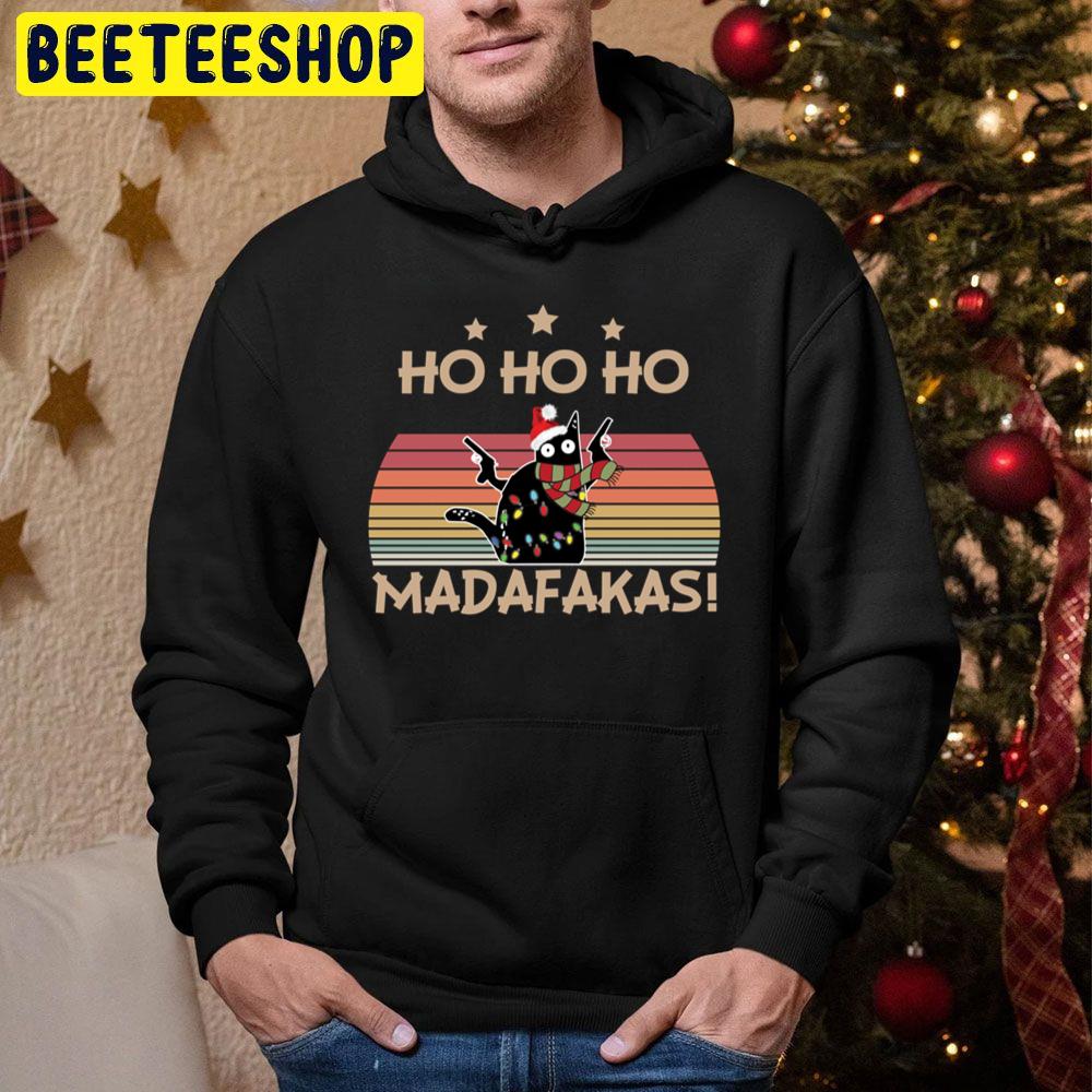 Pew Pew Cat Ho Ho Ho Madafakas Christmas Trending Unisex Hoodie Pew Pew Cat Ho Ho Ho Madafakas Christmas Trending Unisex Hoodie