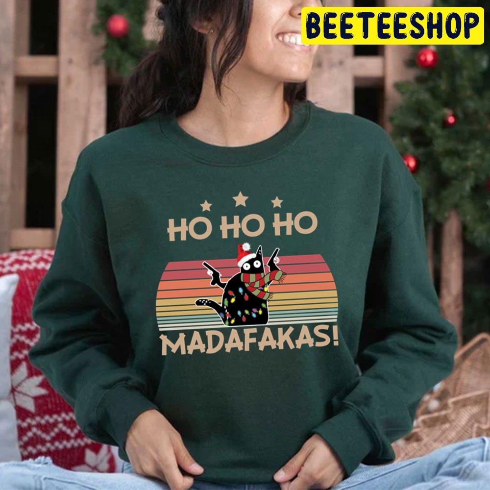 Pew Pew Cat Ho Ho Ho Madafakas Christmas Trending Unisex Hoodie Pew Pew Cat Ho Ho Ho Madafakas Christmas Trending Unisex Hoodie