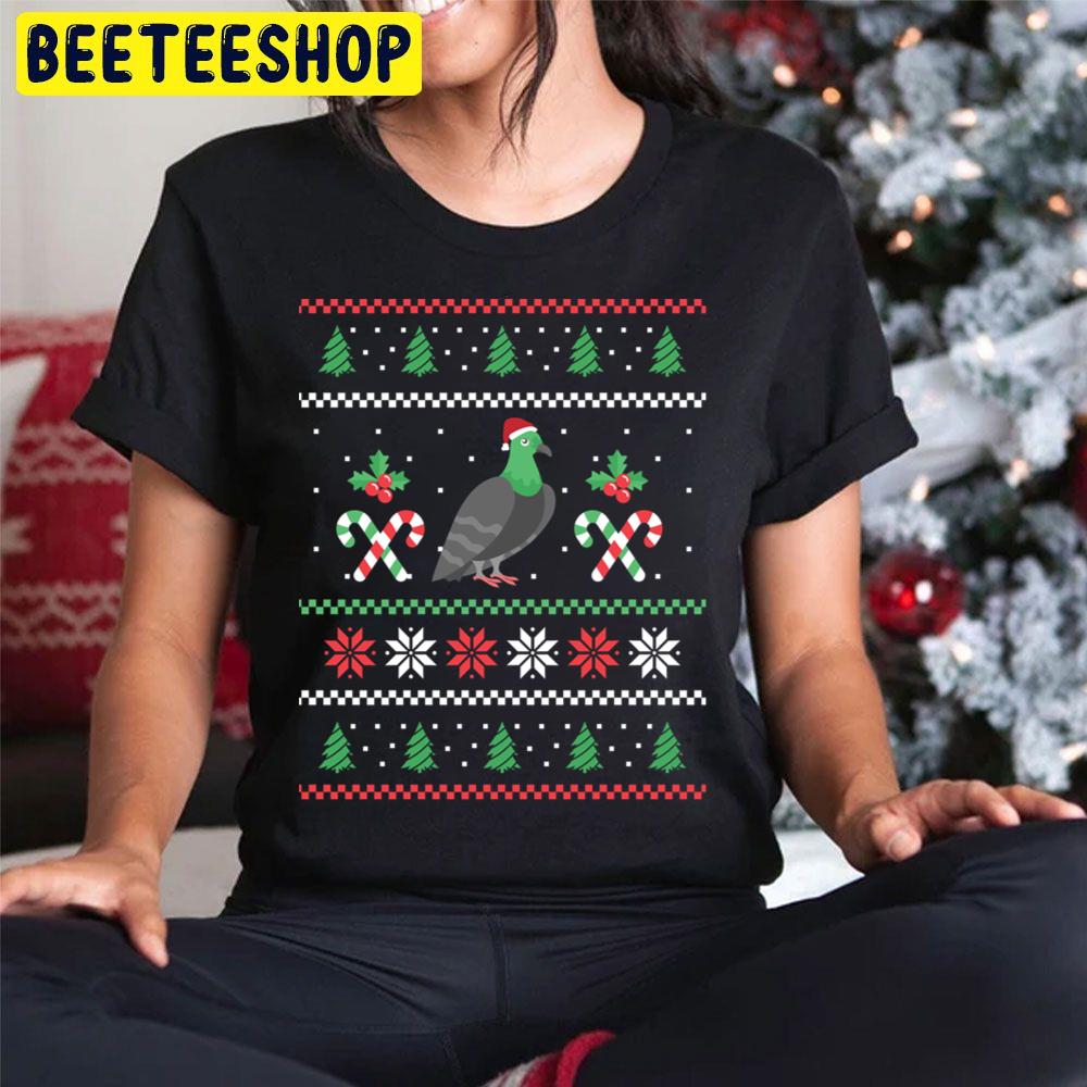Pidgeon Wearing Christmas Hat Knit Snowflakes Trending Unisex Hoodie Pidgeon Wearing Christmas Hat Knit Snowflakes Trending Unisex Hoodie