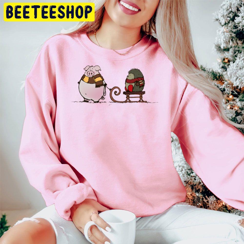 Pig And Hedgehog Trending Unisex Hoodie Pig And Hedgehog Trending Unisex Hoodie