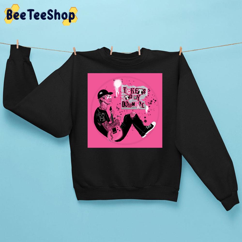 Pink Art Tickets To My Downfall Machine Gun Kelly Trending Unisex Sweatshirt Pink Art Tickets To My Downfall Machine Gun Kelly Trending Unisex Sweatshirt