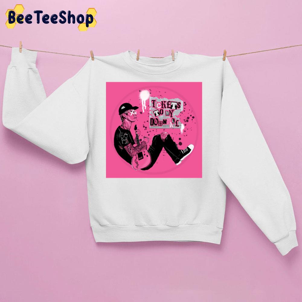 Pink Art Tickets To My Downfall Machine Gun Kelly Trending Unisex Sweatshirt Pink Art Tickets To My Downfall Machine Gun Kelly Trending Unisex Sweatshirt